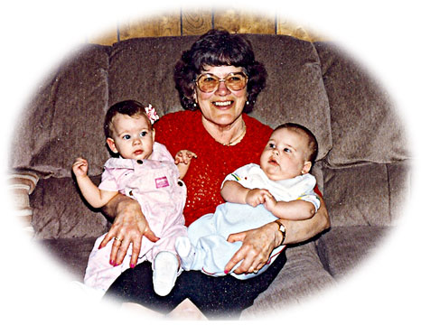 Ella with her first Grandbabies